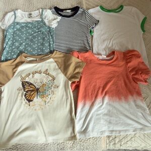 A set of 5 tops for girls.